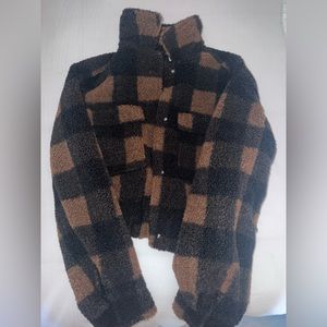 Cropped Plaid Jacket